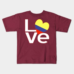 White Red Colombia LOVE Kids T-Shirt